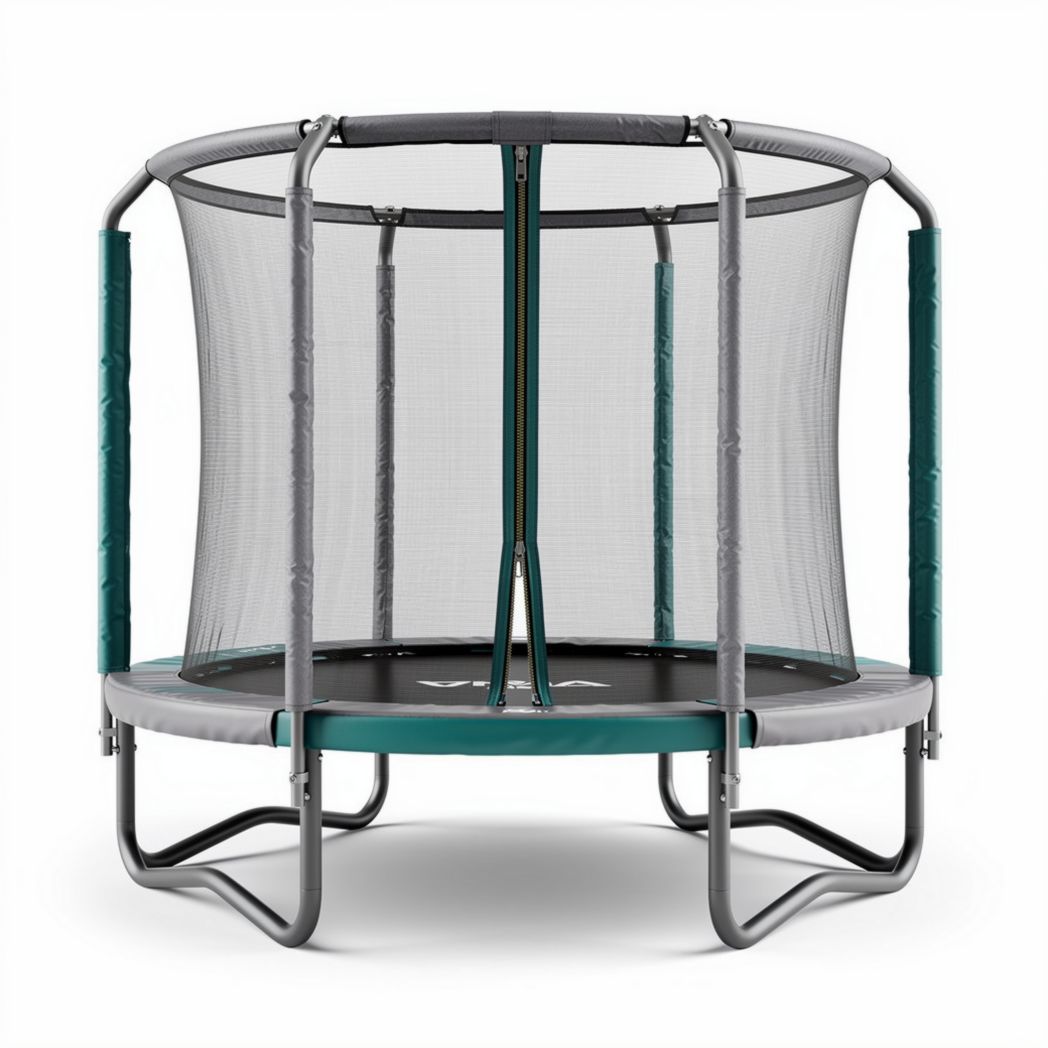 Kids trampoline with safety net and sturdy steel frame 300 x 300 x 240cm