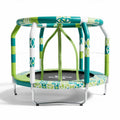 Outdoor safety trampoline with enclosure colorful design 250 x 250 x 200cm