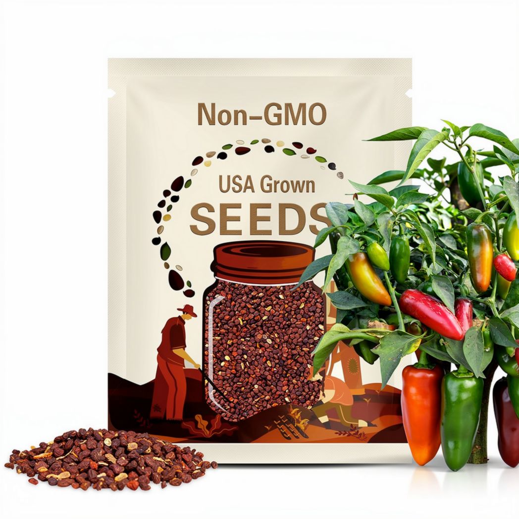 Jalapeno Pepper Seeds - Heirloom Seeds, Salsa Garden, High Yield, Pickling Pepper, Stuffed Peppers, Open Pollinated, Non-GMO