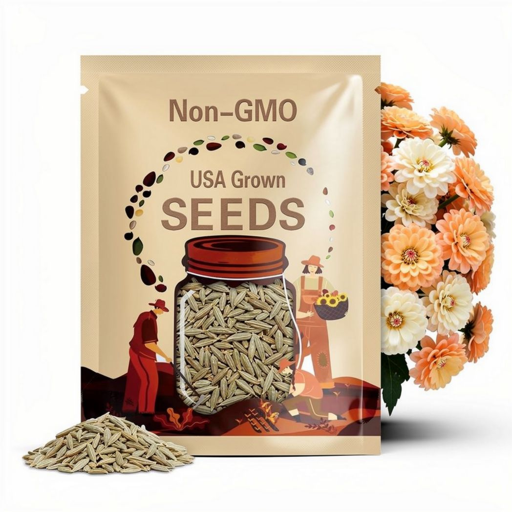 Peaches and Cream Zinnia Flower Seeds