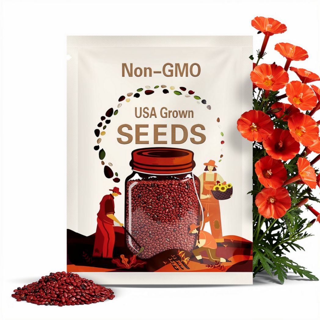 50 Red Star Scarlet Morning Glory seeds Ipomoea hederifolia vine Florida Native