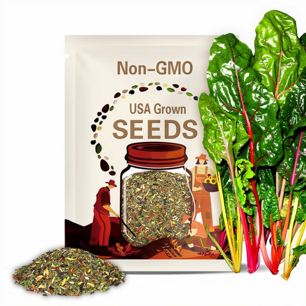 Rainbow Swiss Chard Seeds: 50+ Heirloom Garden Seeds