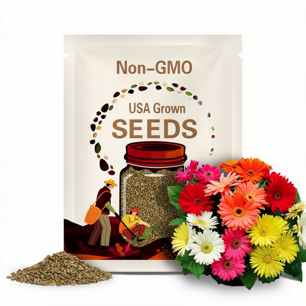 Gerbera  Seeds - Gerbera Daisy Flower Seed Mix - 100 Seeds