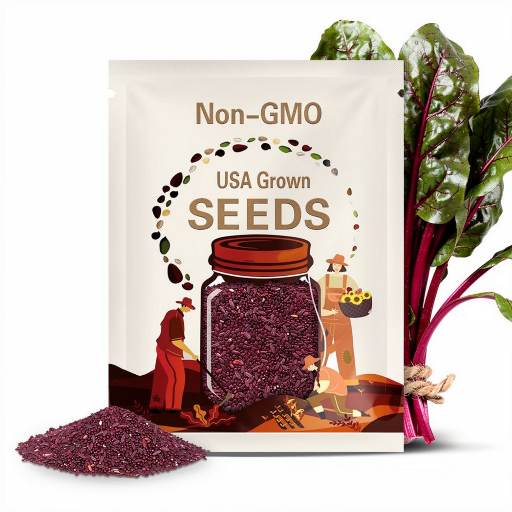 Magenta Sunset Swiss Chard Seeds - Heirloom Seeds, High Yield, Edible Landscaping, Spinach Substitute, Open Pollinated, Non-GMO